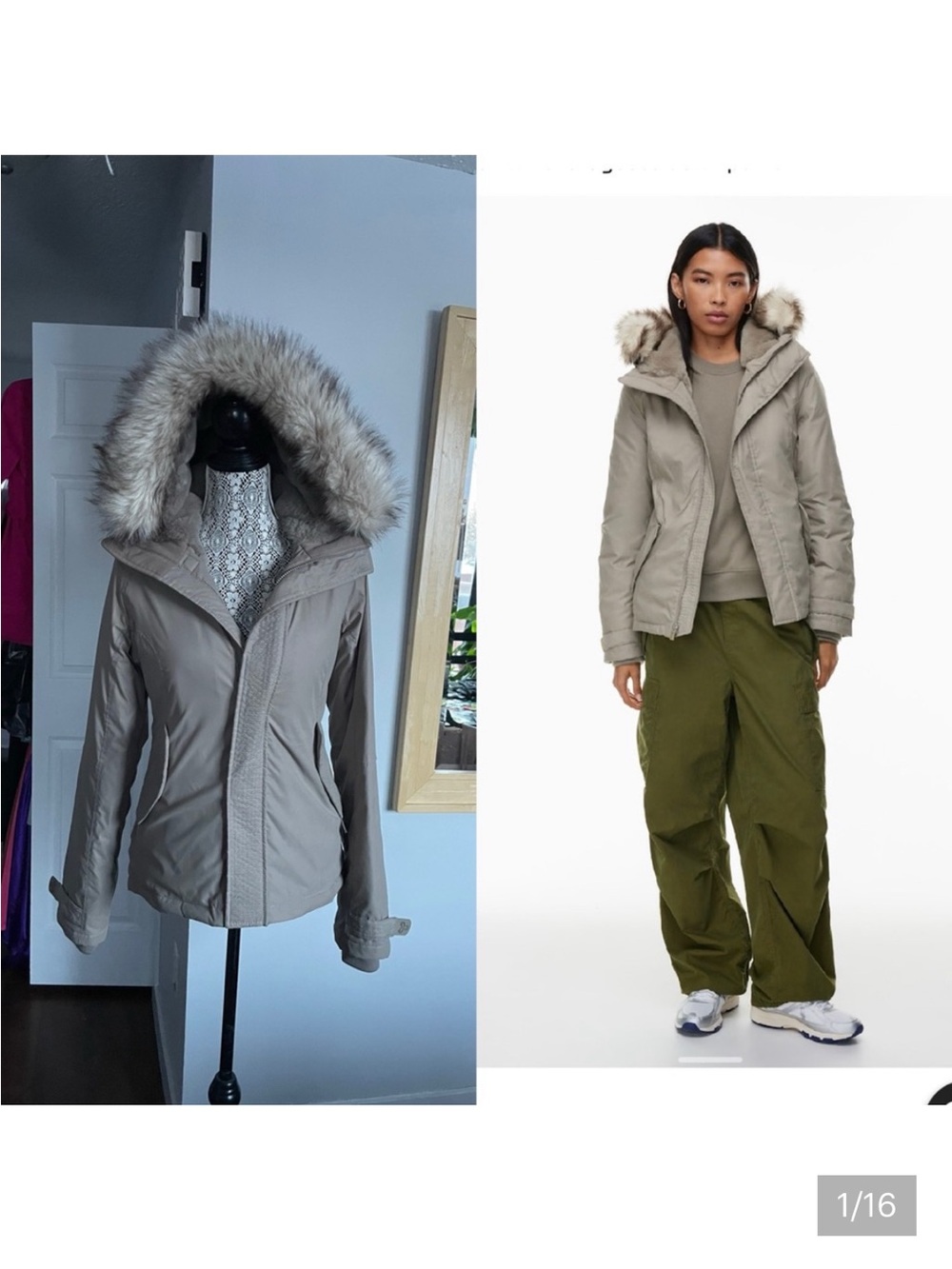 Aritzia Summit Hooded Parka Coat Jacket. Goose Down Filled. Warm! Small ❄️